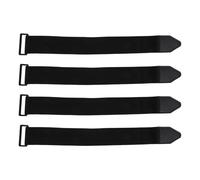 Sosoport 4 Cinghie per Piedi Regolabili per Vogatore e Macchina Ellittica 5x45,7 Cm in Nylon Nero, Accessori Antiscivolo per Allenamento Fitness Domestico e Palestra