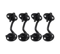 Sosoport 4 Ganci per Finestra e Porta in Acciaio Inox Antiruggine, Chiusura a Occhiello Robusta per Impieghi Gravosi, Fissaggio Antivento per Cancelli e Serrature, Viti per Installazione