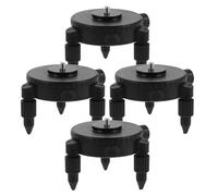 Sosoport 4 Pezzi Base per Livella Microregolazione, Compatibile Strumenti di Livellamento, in Plastica e Metallo, Tre Manopole Indipendenti per Superfici Edili Irregolari e Posa Piastrelle