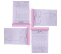 Sosoport 4 Pezzi Blocco Fatture Autocopiante 2 Parti, Registro Ricevute Clienti e Modulo D’ordine senza Carbonio per Piccole Imprese, Monitoraggio Ordini Acquisto e Gestione Boutique