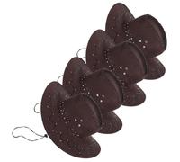 Sosoport 4 Pezzi Cappelli Da Cowboy Per Bambini Cappelli Decorativi Western Per Feste Costume Da Cowgirl Per Bambini Cappello Di Paglia Leggero Riutilizzabile Per Carnevale e Feste a Tema Western