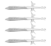 Sosoport 4 Pezzi Gonfiabile Chiamata Spade Pirata Gonfiabili Le Spade Gonfiabili Gonfiano i Giocattoli Giocattolo Spade Gonfiabili Pirata Piccola Pellicola Di Alluminio Argento