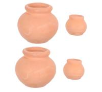 Sosoport 4 Pezzi Mini Vasi Ceramica per Piante Grasse Vasi Rotondi Compatti per Succulente Decorazione Scrivania Ufficio e Casa Adatti per Balcone e Ambienti Piccoli
