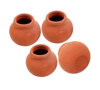 Sosoport 4 Pezzi Mini vaso da fiori in ceramica kit per case delle bambole in miniatura piante da appartamento in miniatura piante in miniatura per casa delle bambole mini bambole Arancia
