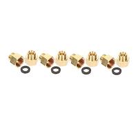 Sosoport 4 Set Convertitore di Ottone Connettore del Tubo Maschile Tubo Flessibile Estensione Accoppiatore Riduttore Connettore del Tubo A Gas Adattatore per Bombola del Gas d'oro 2 Pezzi*4