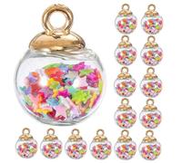 Sosoport 40 Pezzi Ciondoli Palline Brillanti Stelle Mini per Gioielli Te e Decorazioni Natalizie Colorate per Collane Bracciali Orecchini e Lavoretti Festivi