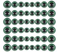 Sosoport 40 Pezzi Occhi per Peluche Decorativi Verdi in Plastica | Fai da Te su Orsi e Altri Peluche, Pupilla Verticale, Facili da Prendere, Salvaspazio