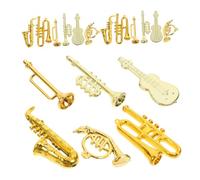 Sosoport 48 Pezzi Decorazioni Natalizie Mini Strumenti Musicali in Violino Tromba Corno Francesi per Decorazioni per Feste Accessori per Casa