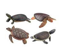 Sosoport 4Pezzi Figurine Tartarughe Realistiche Decorazioni per Compleanni Feste e Animali Oceanici per Decorare Casa e Cortile