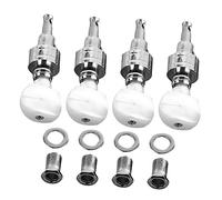 Sosoport 4pezzi Tuning Machines for Banjo with Threaded Bushings Easy to Install Replacement Parts for Banjo Strings Hardware