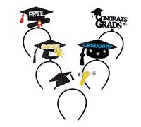 Sosoport 5 pezzi Fasce per Laurea Accessori Costume Decorativi con Cappello da Laureato Idee e Gadget per Feste di Laurea per Donne e Uomini