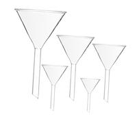 Sosoport 5 pezzi Imbuto in Vetro per Laboratorio Resistente Calore e Sostanze Chimiche con Tubo Angolato per Filtrazione Precisa in Chimica