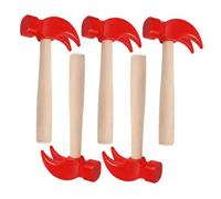 Sosoport 5 Pezzi Piccolo Giocattolo del Martello in Legno Martello di Simulazione Giudice Martelletto Martello Mazza per Martello Finto Martello Giocattolo di Legno Rosso