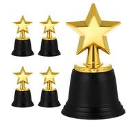 Sosoport 5 Pezzi Premio a Stella in Plastica Oro per Studenti, Riconoscimento per Concorsi Sportivi Scolastici Design Elegante, Come Premio per Giochi e Competizioni