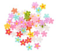 Sosoport 50 Pezzi Charm per Unghie in Resina Forma Mini Margherita per Decorazioni Diy Fatti Mano