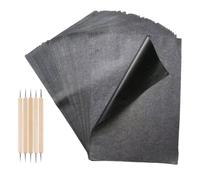 Sosoport 55 Pezzi Carta Carbone A4 Nera per Ricalco, Set Penne Doppia Punta | Legno e Tela, Progetti Creativi, Tracciamento Stabile e Chiaro, Fogli Trasferimento Accessori Inclusi