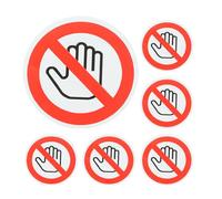 Sosoport 6 Adesivi in Vinile Rotondi 25 MM Scritta Non Toccare Segnali di Avvertimento Autoadesivi per Sicurezza in Azienda Facili da Applicare e Rimuovere Adatti per Porte e Finestre