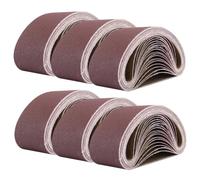 Sosoport 6 Nastri Abrasivi per Levigatrice a Nastro 4X24 Grana 80 in Carta Vetrata Resistenti All’Usura per Levigatura Metalli e Legno Accessori per Utensili da Banco Compatti e Durevoli