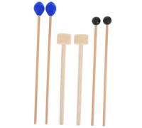 Sosoport 6 Pezzi Bacchette per Batteria Legno Bacchette per Percussioni Mallets per Timpani e Grandi Accessori Musicali per Musicisti e Praticanti