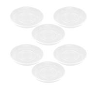 Sosoport 6 Pezzi Plastica Sottovaso Trasparente Rotondo per Vasi e | Mantiene Asciutte le Superfici, Raccoglie L’acqua in Avanzo, Leggero e Chiaro, Uso Interno Esterno