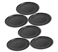 Sosoport 6 Pezzi Vassoio per fioriere pentole Chiare in Vaso Vassoio Rotondo Saucer sottovaso pianta Piatto gocciolatoio per Piante vasi per Piante sottovasi Rotondi pp Black