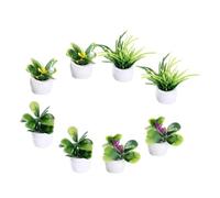 Sosoport 8 Pezzi Miniature Bonsai Potted Plants per Decorazione per Spazi Ridotti Facili da Personalizzare Manutenzione come Props Fotografici