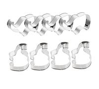 Sosoport 8 pezzi Stampini Biscotti in Acciaio Inossidabile Tagliabiscotti Resistenti e Facili da Usare per Accessori da Forno Design Confortevole e Durevole per Uso e Professionale