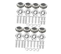 Sosoport 8 Pezzi Viti per Targa Auto Inossidabile Set con Meccanismo Sicuro per Tutte Fissaggio Resistente e Facile da Installare