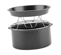 Sosoport Accessori Friggitrice Ad Aria Teglia Pizza e Piatto Vapore Acciaio Inossidabile Utensili da Forno per Cucina Sana e Facile da