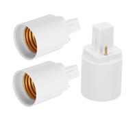 Sosoport Adattatore da G24D a E27 a 2 Pin Convertitore per Portalampada LED Set da 3 Pezzi per Uso Domestico Ufficio e Negozio Base Lampadina Compatibile Ac100-230V