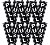 Sosoport Adesivi Creativi per Porte Push-Pull Set da 12 Pezzi in Carta Resistente Autoadesivi Facili da Applicare per Negozi Bar e Uso Domestico Dimensioni 4X13 CM Segnaletica