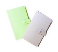 Sosoport Album Porta Banconote Portatile 200 Tasche Doppio Set Verde e Viola, Custodia Protettiva Anti-umidità e Antigraffio Per Collezionisti, Formato Compatto Per Trasporto e Conservazione