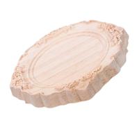Sosoport Applique in Legno Ovale per Cornici e Camini, Stile Classico | Legno Non Verniciato, Intaglio e Levigatura a Mano, Bordo Liscio Arrotondato, 10, 20cm