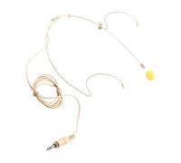 Sosoport Auricolare con Microfono 3,5mm a Filo, per Presentatori Beige | Cavo Staccabile, Connettore Mini e Adattatore Incluso, Uso in Parlato Pubblico e Funzioni Liturgiche