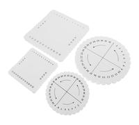 Sosoport Beadsmith Disco Intrecciato per Tessitura Corda 4 Pezzi in Eva Bianco, Rotondo e Quadrato, Strumento Riutilizzabile per Kit DIY e Braccialetti