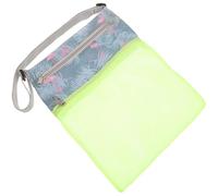 Sosoport Borsa da Spiaggia a Rete Resistente All’Usura Borsa Multifunzione Portatile Doppia Zip e Manico Sacco Raccolta Comodo per Giochi e Accessori da Mare per Attività Outdoor e