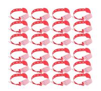 Sosoport Braccialetti Identificativi Paziente in Pvc Rosso Impermeabili 100 Pezzi con Chiusura a Scatto Regolabile per Ospedali e Cliniche Sicurezza e Identificazione Pazienti