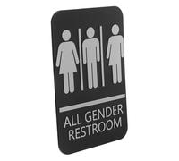 Sosoport Cartello Wc Unisex in Metallo Moderno con Braille Adesivo e Resistente all Umidità Segnaletica per Porta Bagno Pubblico e Aziendale Facile da Installare per Scuole e Ospedali
