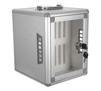 Sosoport Cassetta di Sicurezza per Cellulari con 12 Scomparti in Lega di Alluminio Armadietto per Telefoni per Aule e Uffici con Ventilazione e Serratura Organizer Portatile per Gestione