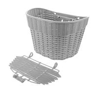 Sosoport Cestino Posteriore per Bici Elettrica Coperchio e Schienale, Cestino Portaoggetti in Plastica Resistente alle Intemperie, Compatibile Scooter e Biciclette per Trasporto e attività