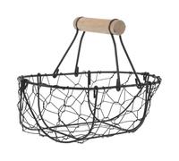 Sosoport Cesto in Ferro Battuto dal Design Vintage per Cucina Porta Frutta e Uova con Manico Robusto per Organizzare e Decorare la Casa