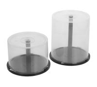 Sosoport Contenitore Trasparente Per Cd e Dvd Base Nera, Porta Cd Antigraffio Da 50 e 100 Dischi, Organizer Portatile Per Archiviazione Disco e Custodie Dvd, Set Da 2 Pezzi Per Uso Domestico e Ufficio