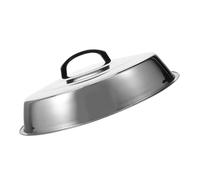 Sosoport Copertura a Cupola per Bistecca in Acciaio 35 Cm, Coperchio Protettivo per Alimenti Barbecue Maniglia Superiore, Copertura Anti-Schizzi per Cucina e Ristorante