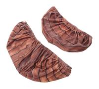 Sosoport Copriwater Elasticizzato Effetto Legno in Poliestere Marrone | Set per Coperchio e Cassetta, Fondo Elastico, Interno Felpato, Asciugatura Rapida, Uso Domestico