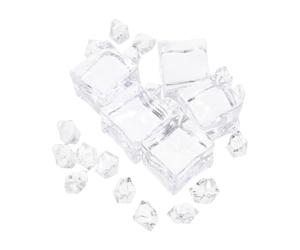 Sosoport Cubetti di Ghiaccio di Simulazione in Acrilico Trasparente Altamente Realistici, Set da 1 Forma Irregolare come Accessori Fotografici e Decorazioni per Casa
