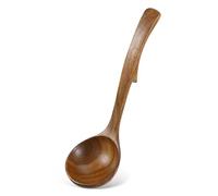 Sosoport Cucchiaio da Cucina in Legno con Manico Gancio Mestolo Antiaderente per Zuppa Utensile Solido e Durevole per Uso Domestico Facile da Pulire e Conservare