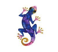 Sosoport Decorazione da Parete in Ferro Artistica Lucertola Gecko Appesa Colorata per Interni ed Esterni Casa Giardino