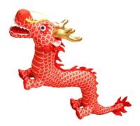Sosoport Drago Ripieni Animali Peluche Giocattoli Drago Drago Mascotte Dei Cartoni Animati Dragon Soft Toy Drago Impagliato Drago Ripieno Pp Rosso
