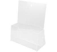 Sosoport Espositore Trasparente in Acrilico A5 Porta Riviste e Depliant da Banco Multiuso Organizer per Brochure e Biglietti da Visita Supporto Robusto per Ufficio e Casa