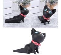 Sosoport Fermaporta Gatto per PVC Nero, Resistente e Sicuro | Protegge Dita e Porta, Effetto Antischiacciamento, per Casa e Ufficio, Design Discreto in Nero Colore Casuale